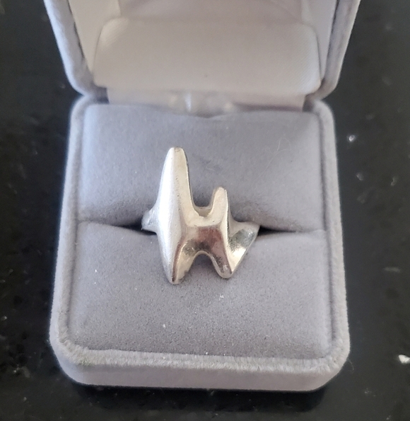 Georg Jensen 925 Sterling Silver Modernist Statement Ring Size 7 - Picture 6 of 7